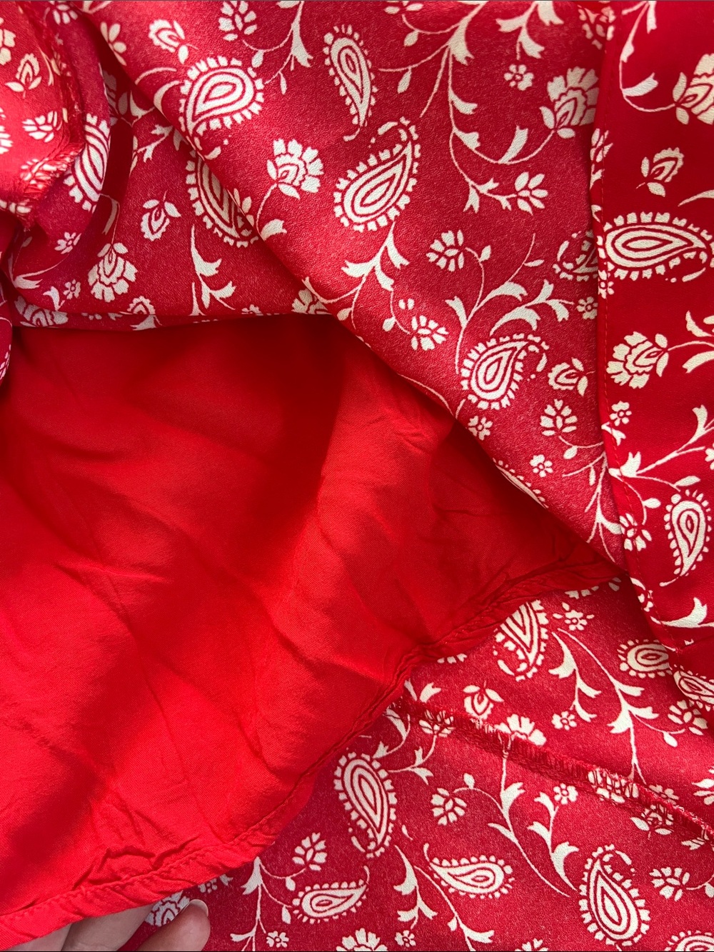 Gilli Red Floral Ruffle Midi Dress - Picture 5 of 5